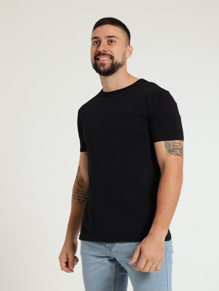Karter Print Tee - Black