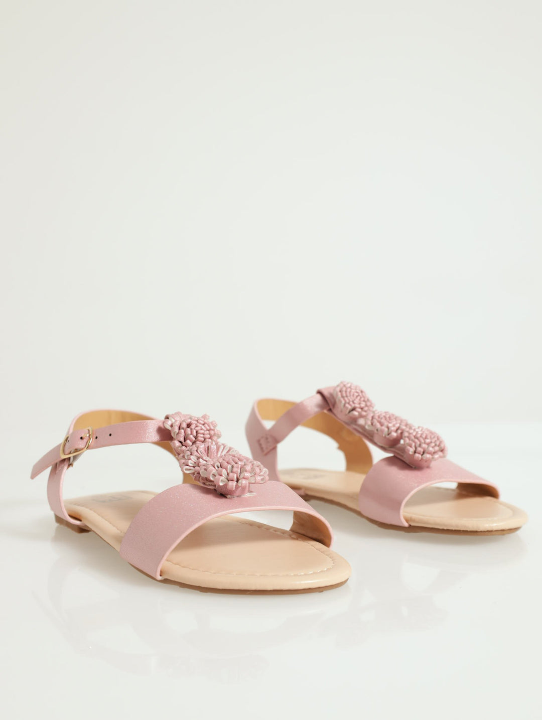 Pre-Girls Pom Pom Sandal - Pink