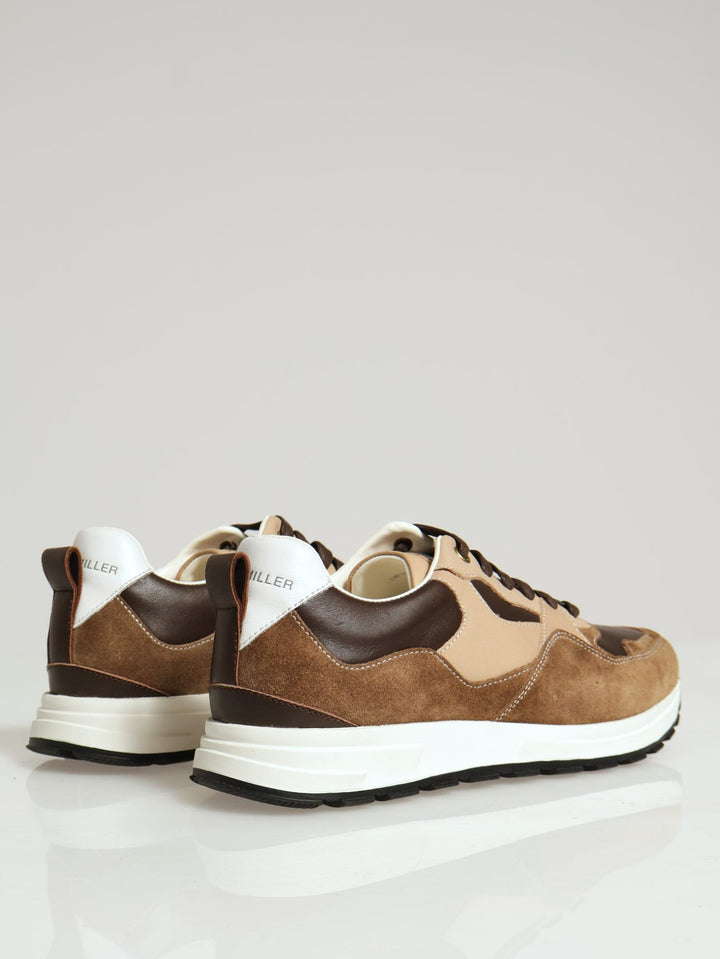 Panelled Sport Shoe - Brown