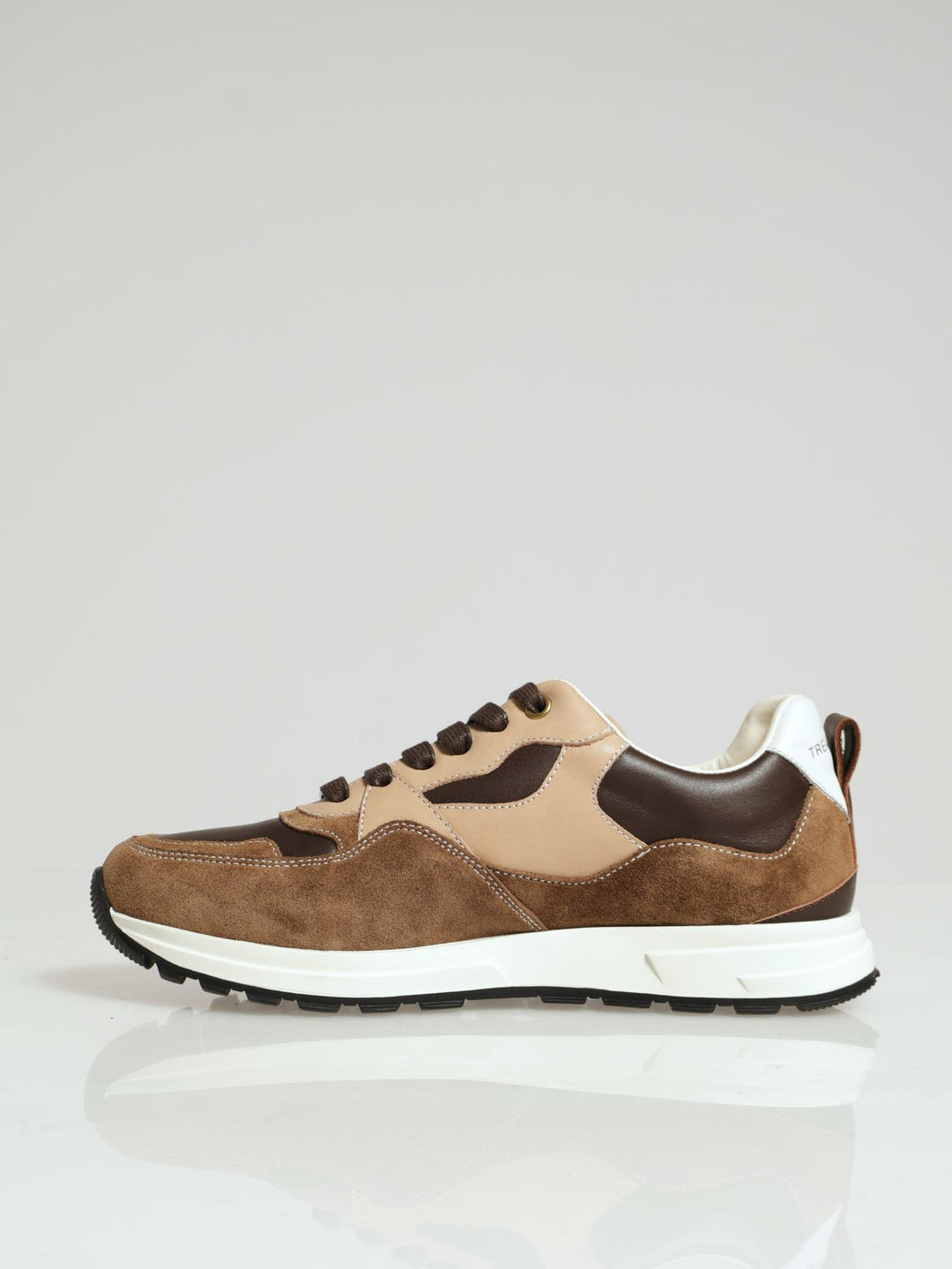 Panelled Sport Shoe - Brown