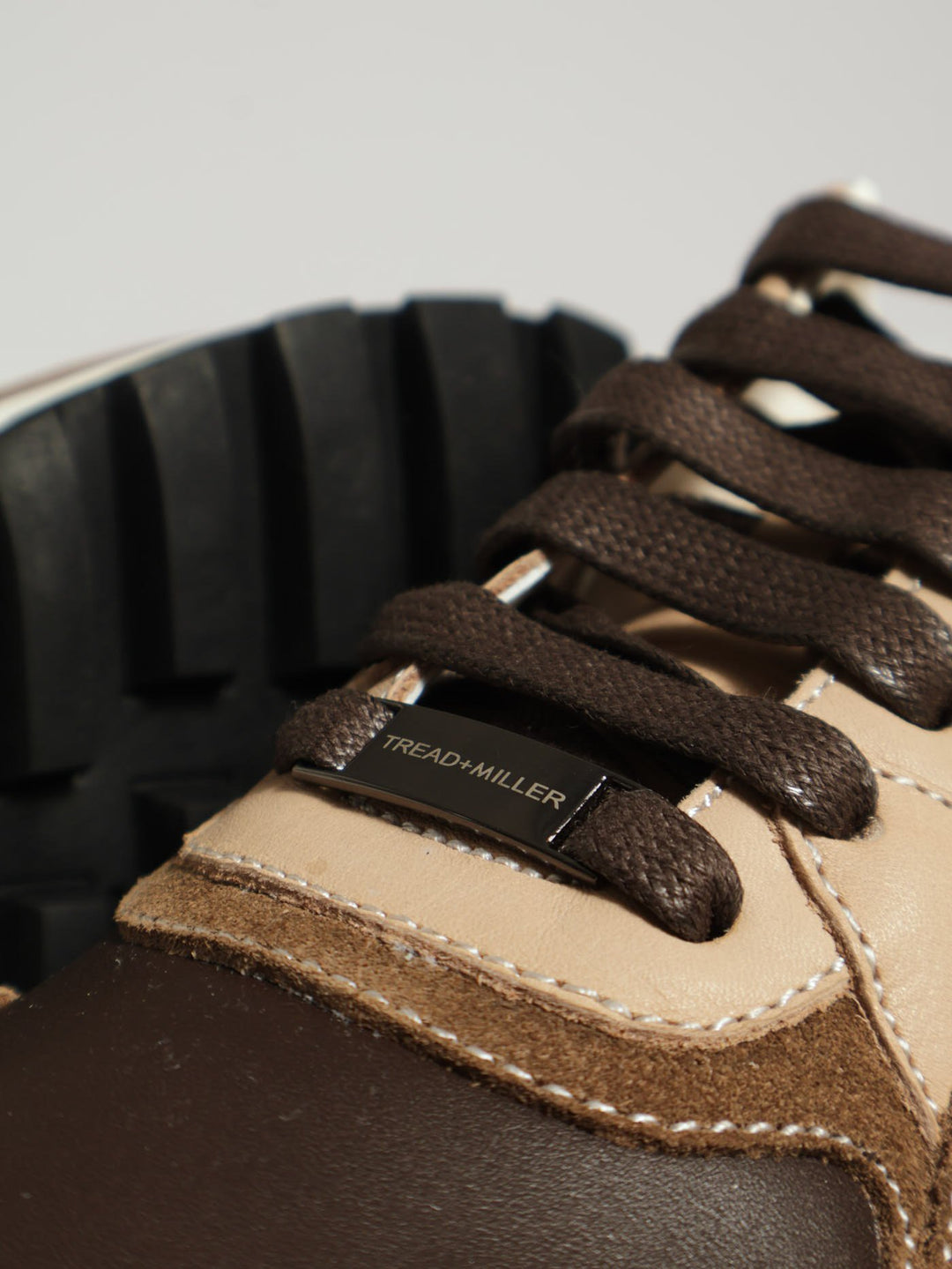 Panelled Sport Shoe - Brown