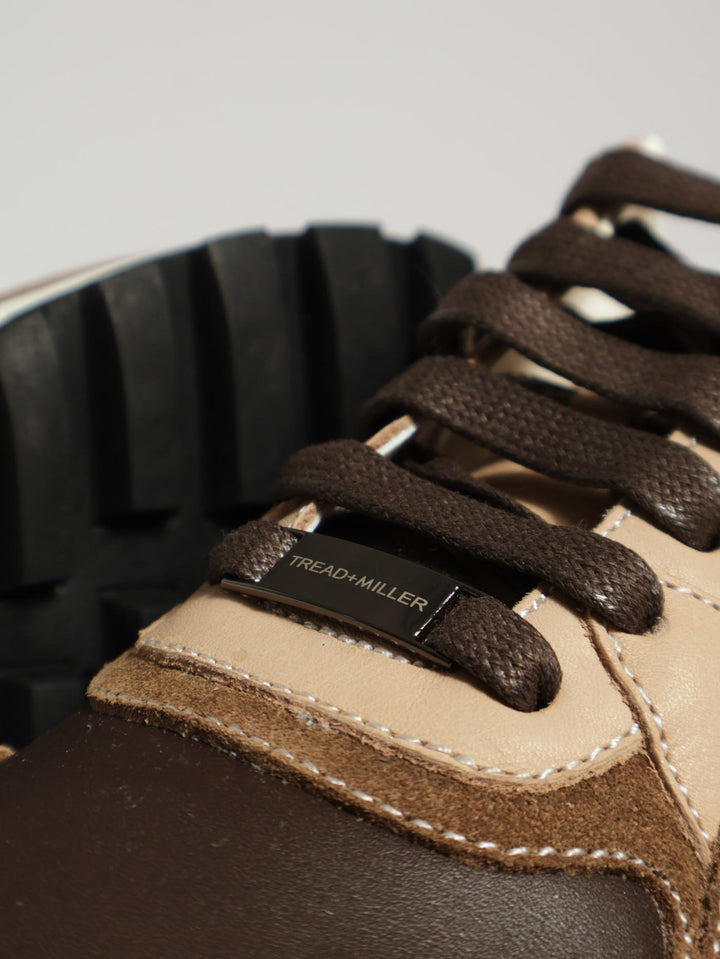 Panelled Sport Shoe - Brown