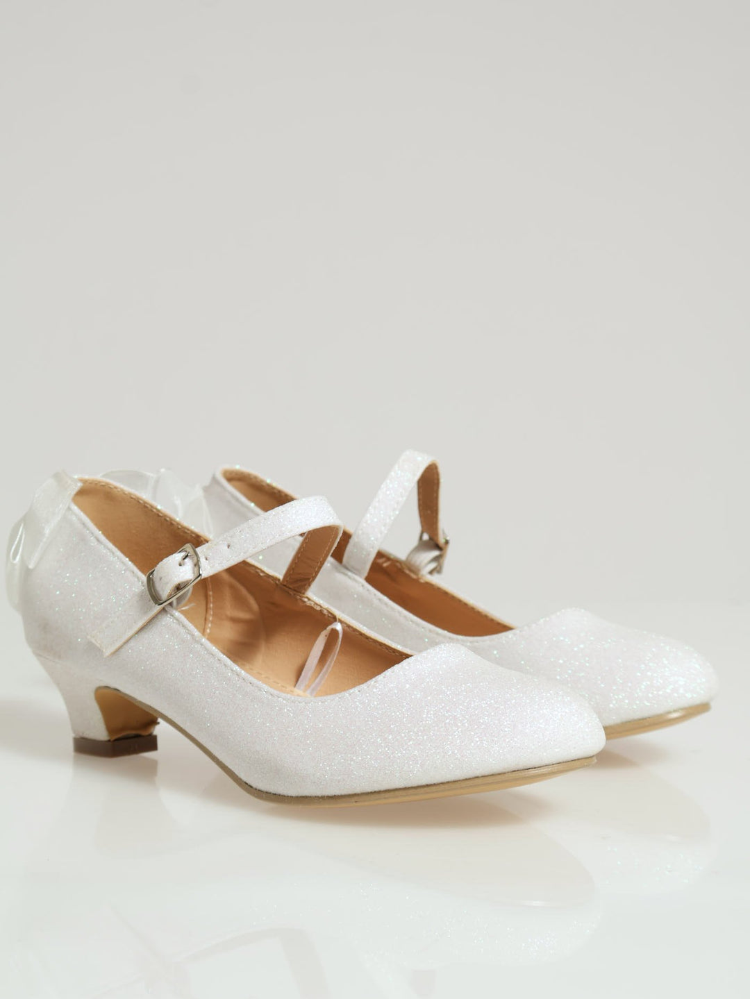 Girls Occasion Heel Pump - White