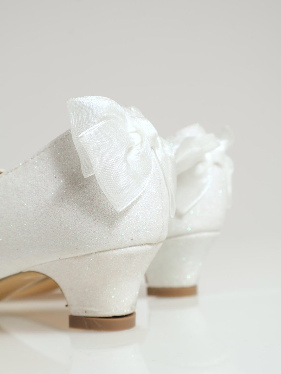 Girls Occasion Heel Pump - White