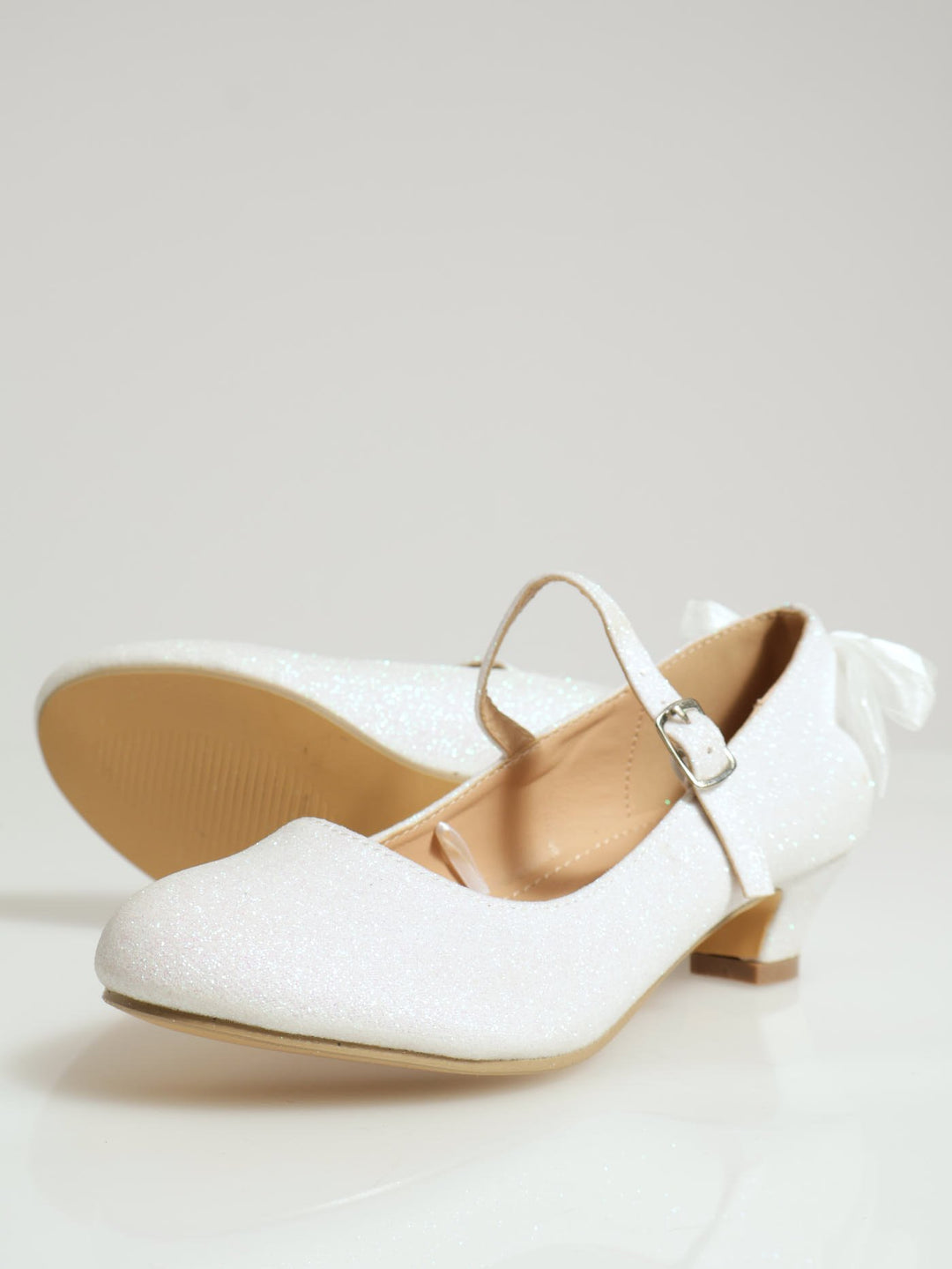Girls Occasion Heel Pump - White
