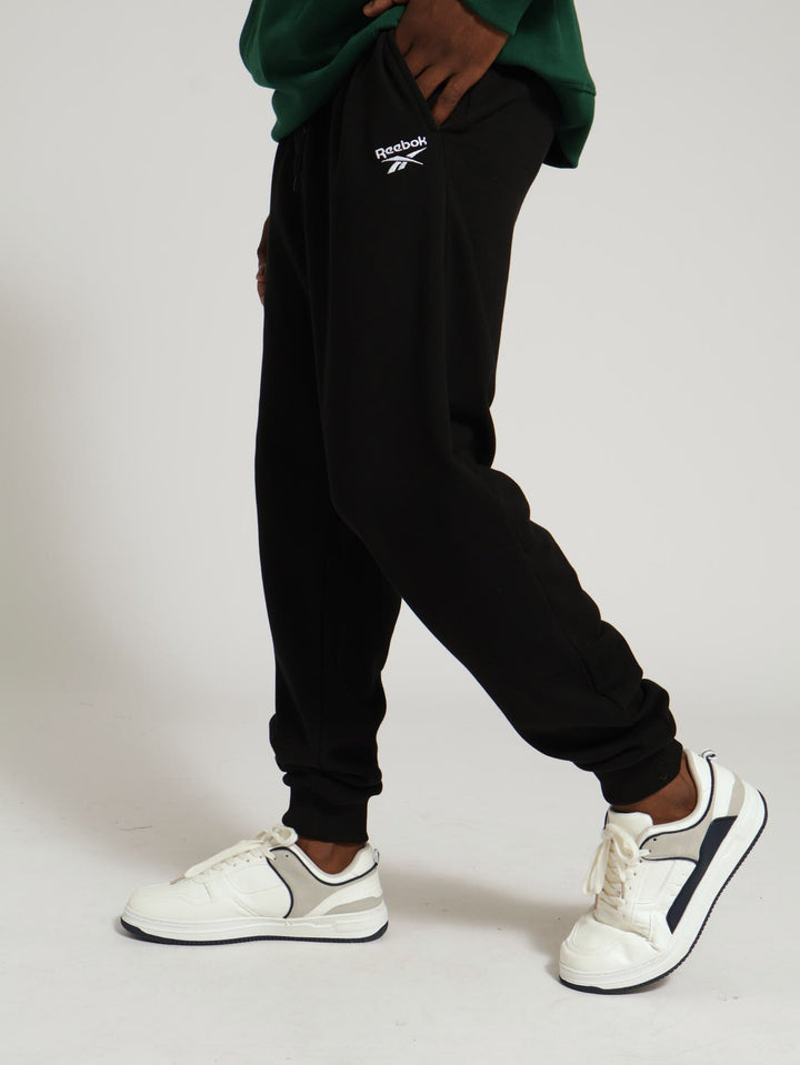 Identity Small Logo Fleece Jogger - Black