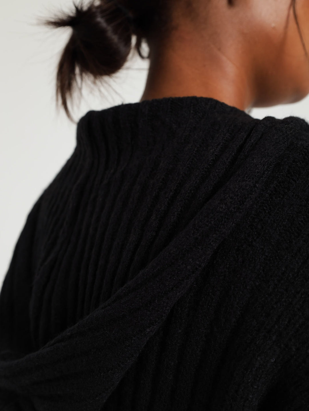 Hooded Cardigan - Black