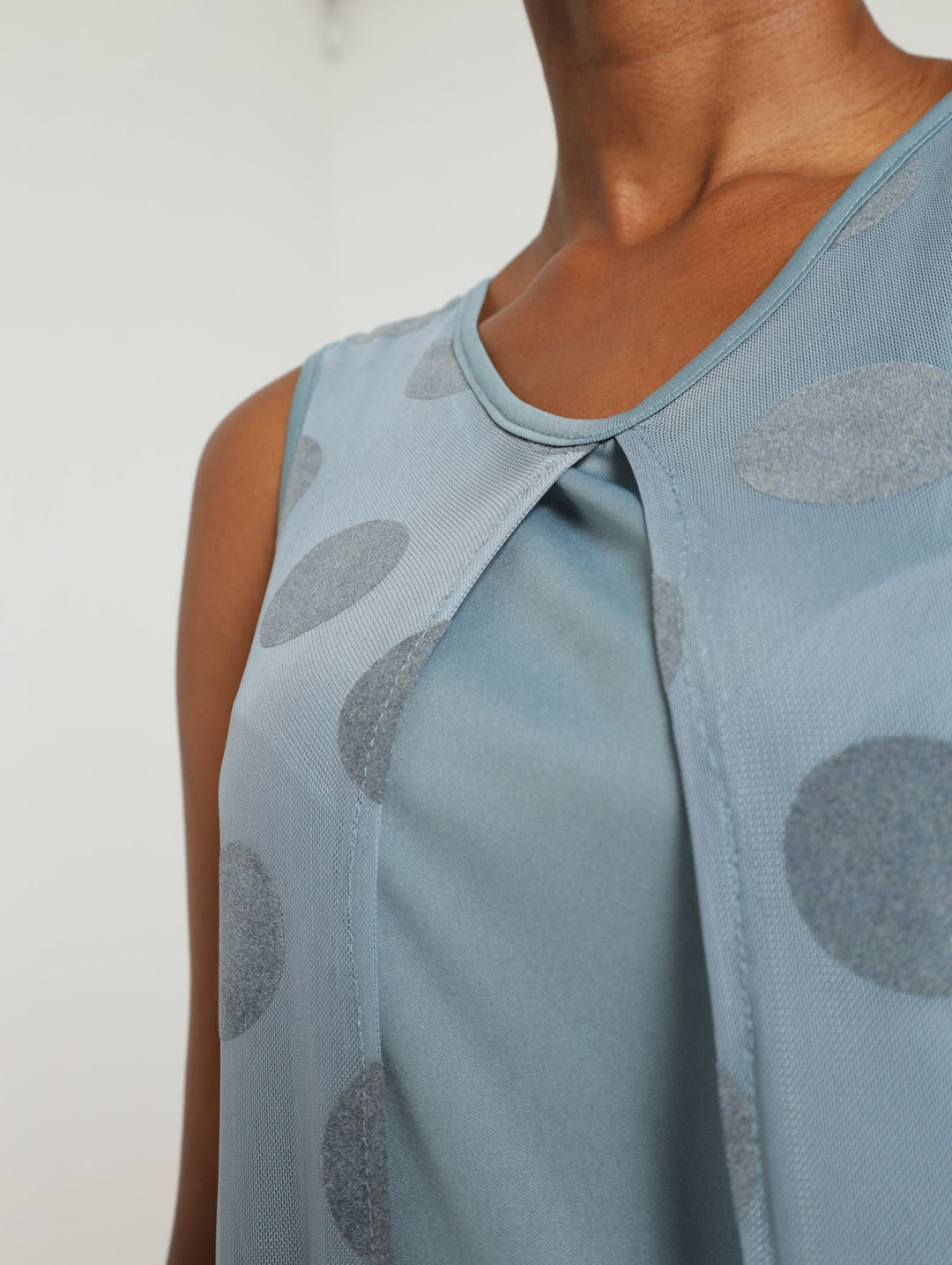 Mesh Twofer Dress - Blue