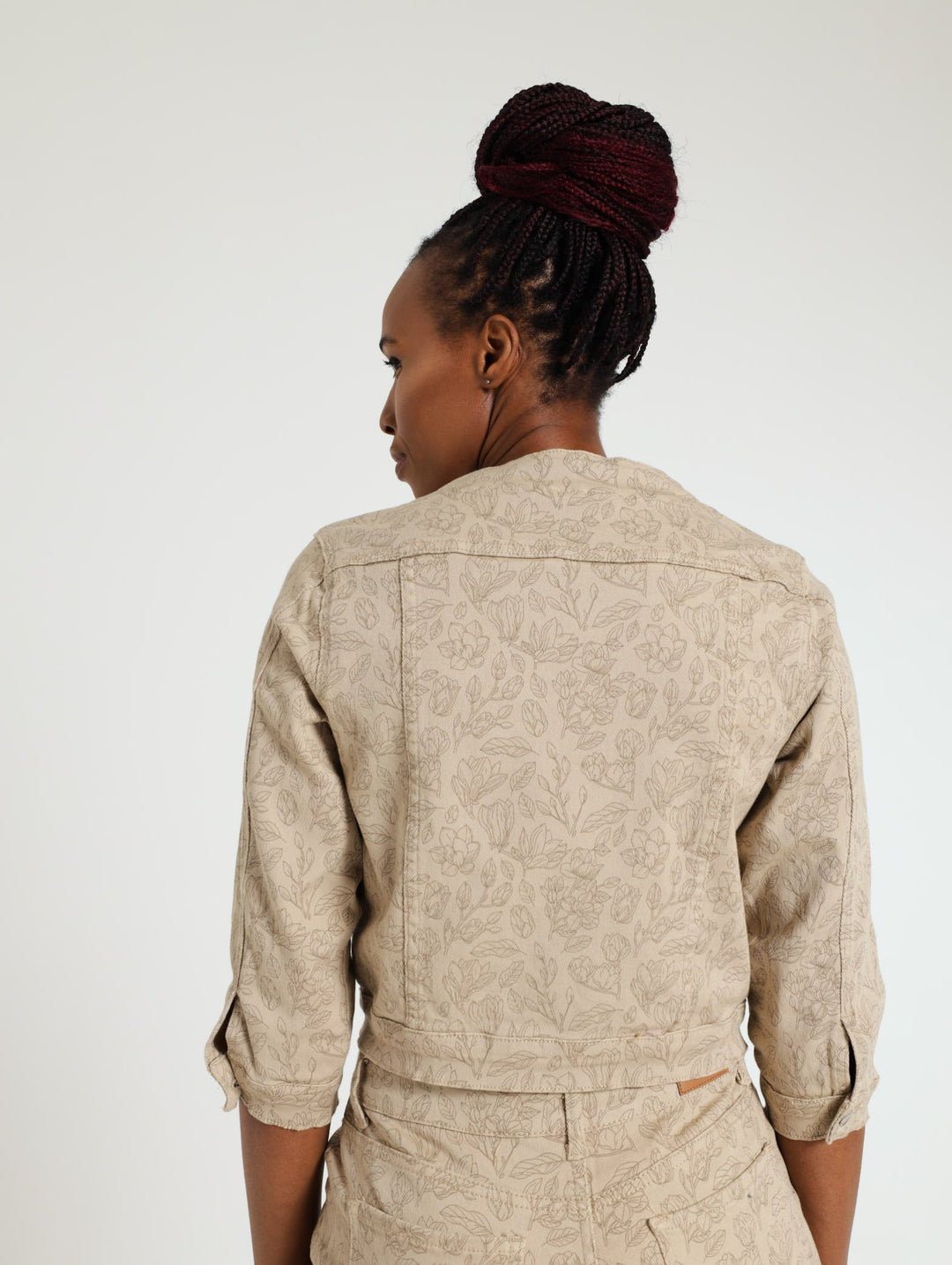 Stencil Printed Jacket - Stone