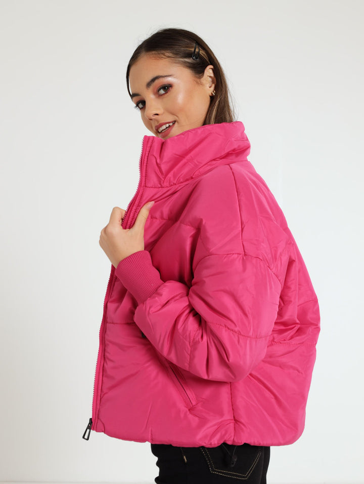 Oversized Puffer Jacket - Pink