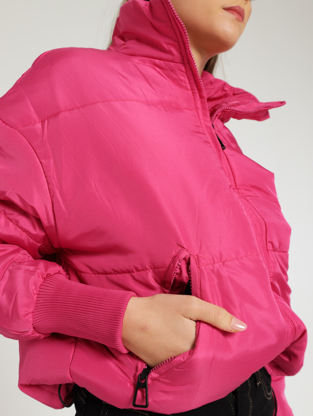 Oversized Puffer Jacket - Pink