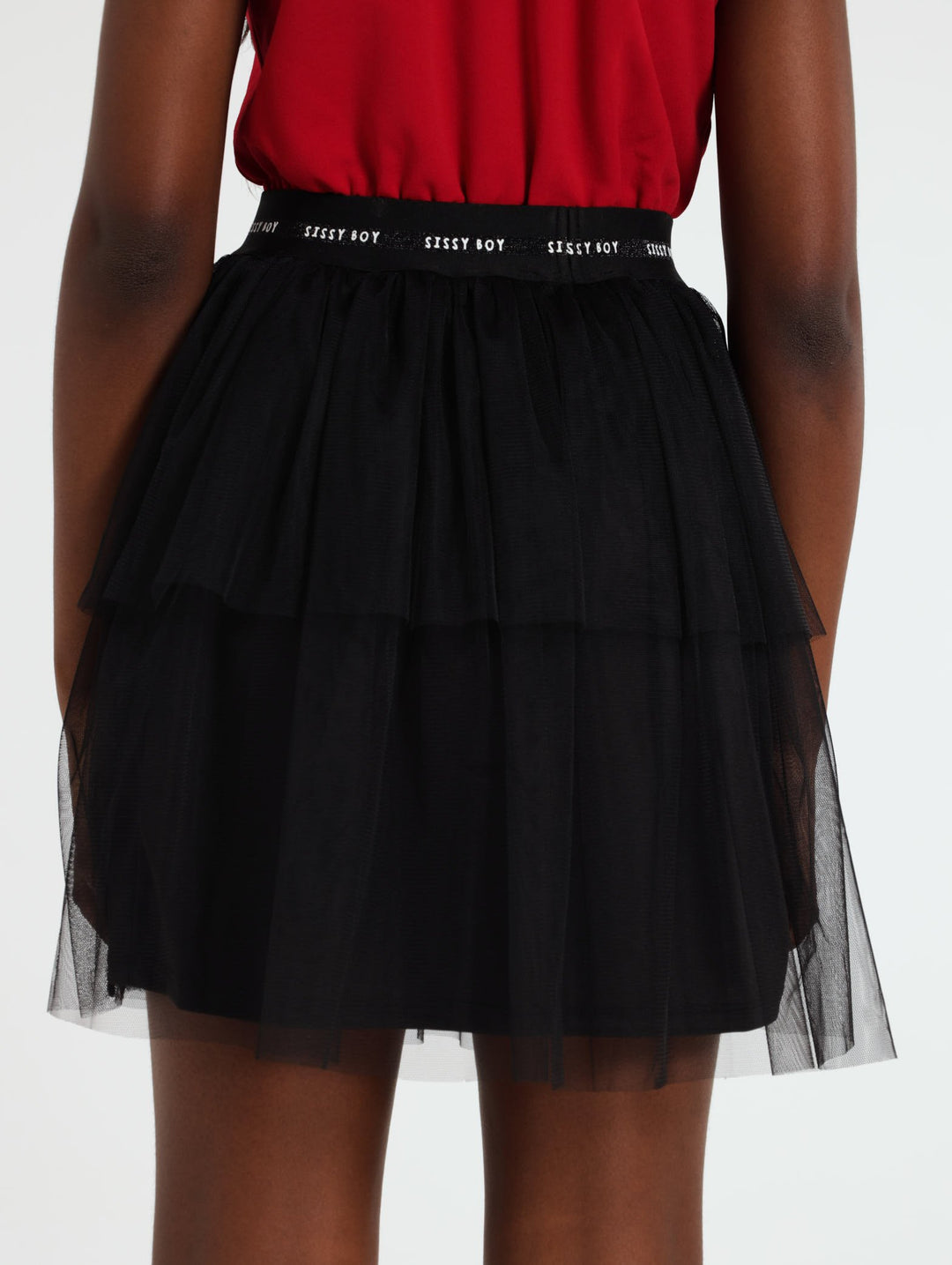 Girls Tiered Tulle Skirt - Black