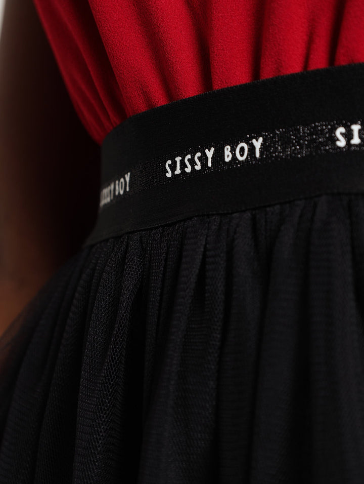 Girls Tiered Tulle Skirt - Black