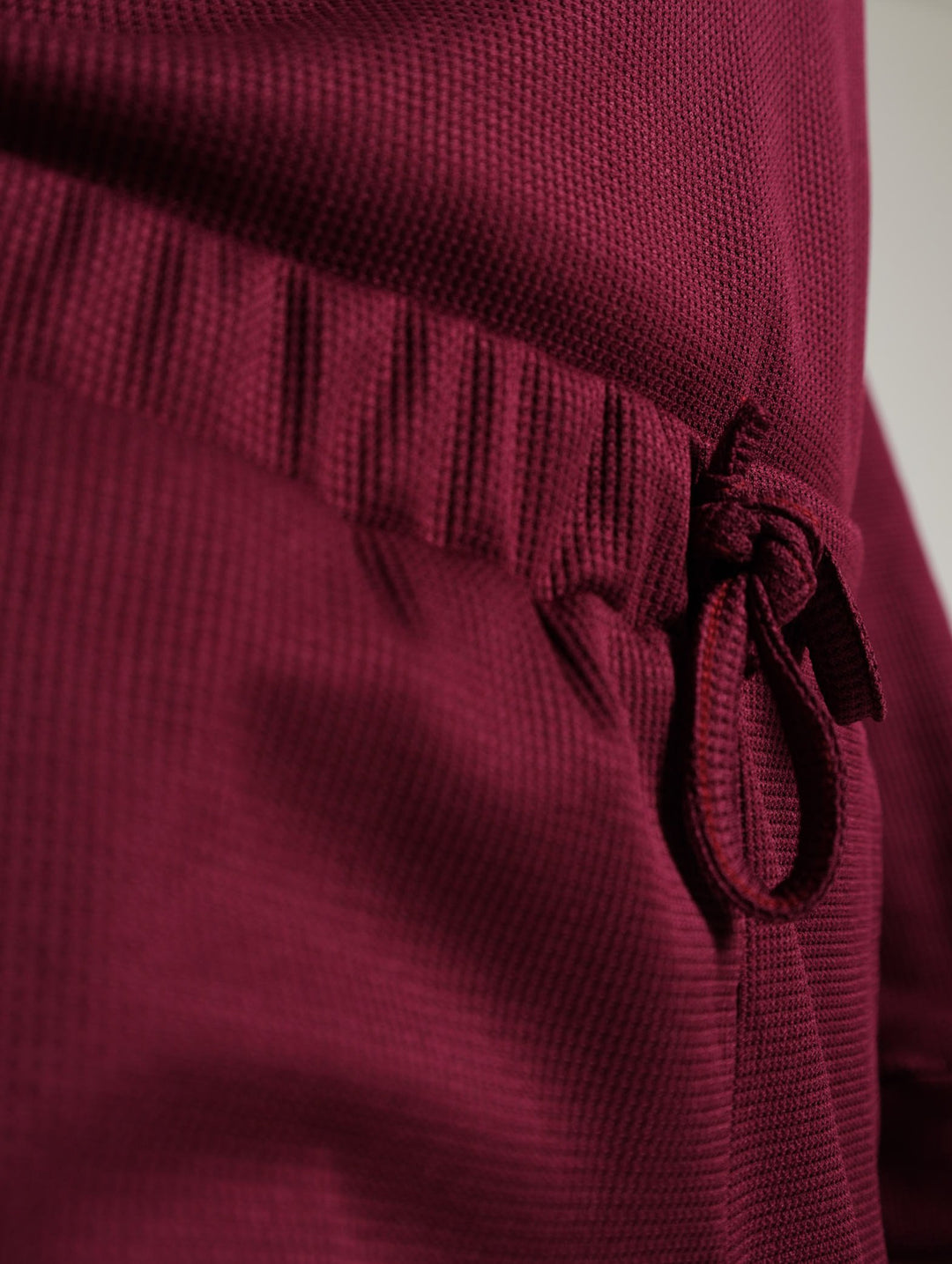 Textured Jogger Pant - Burgundy