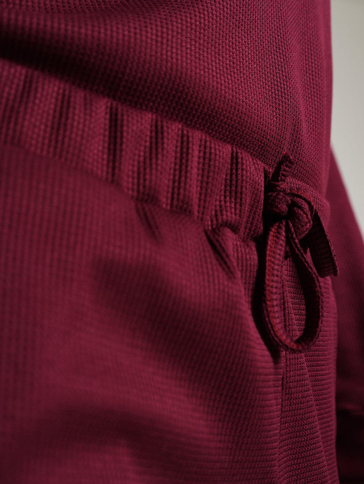 Textured Jogger Pant - Burgundy
