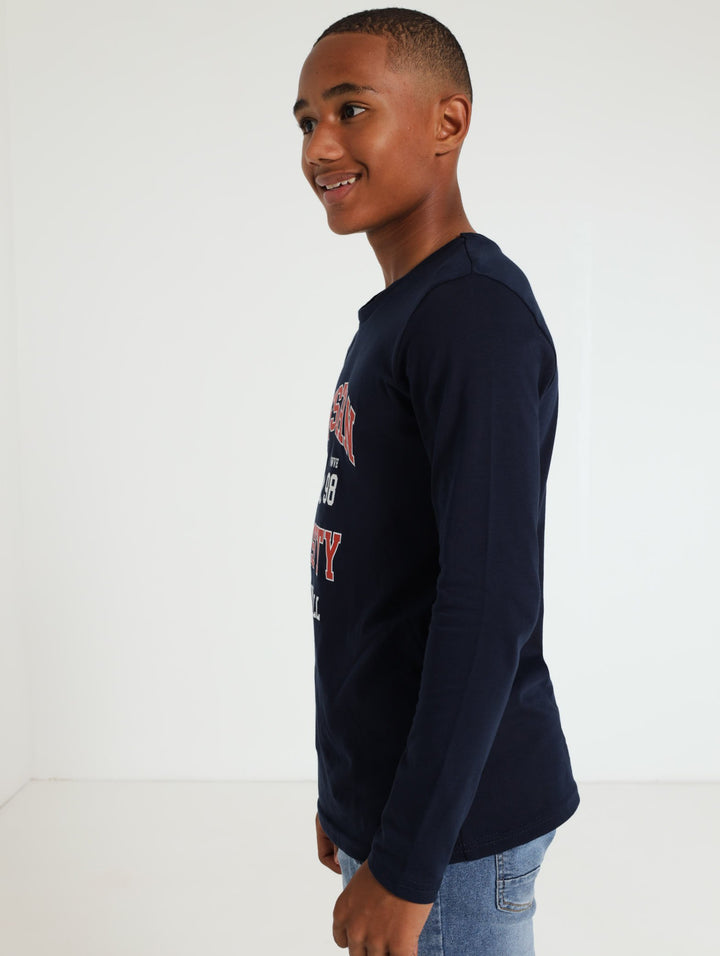 Varsity Tee - Navy