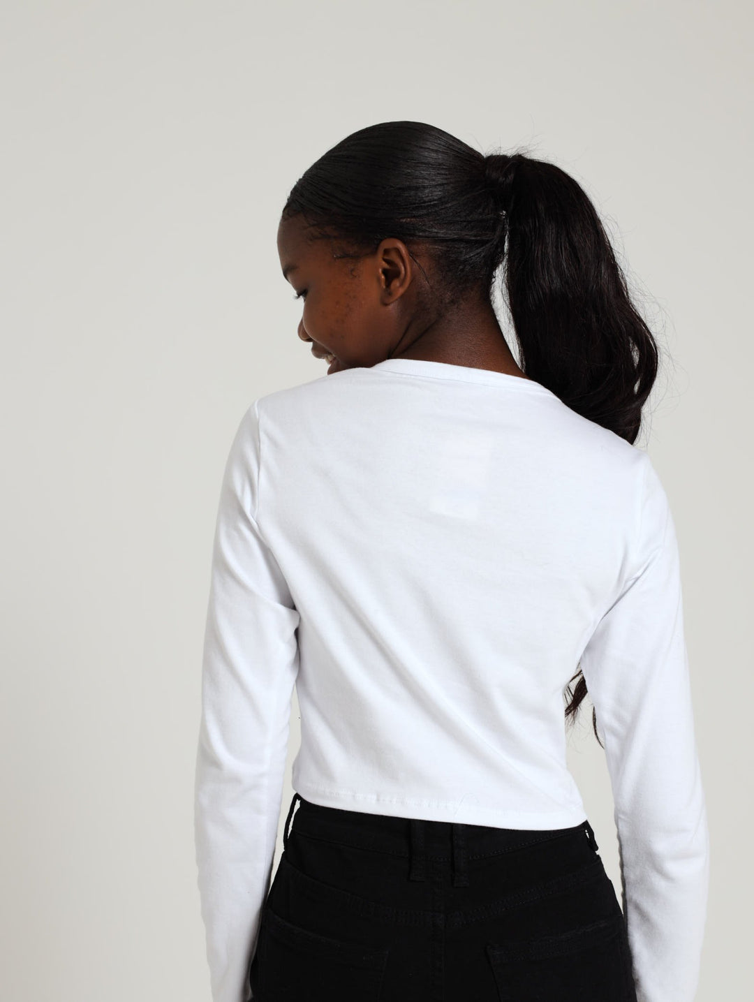 Fashion Ruched Tee - White