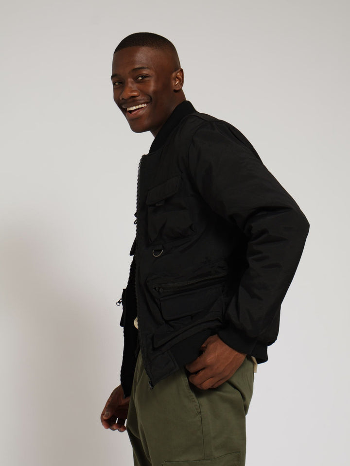 Utility Bomber Jacket - Black