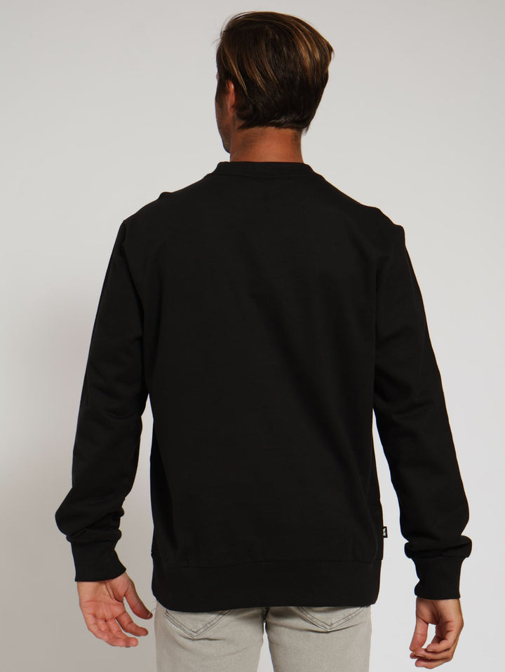 Star Crew Sweater - Black