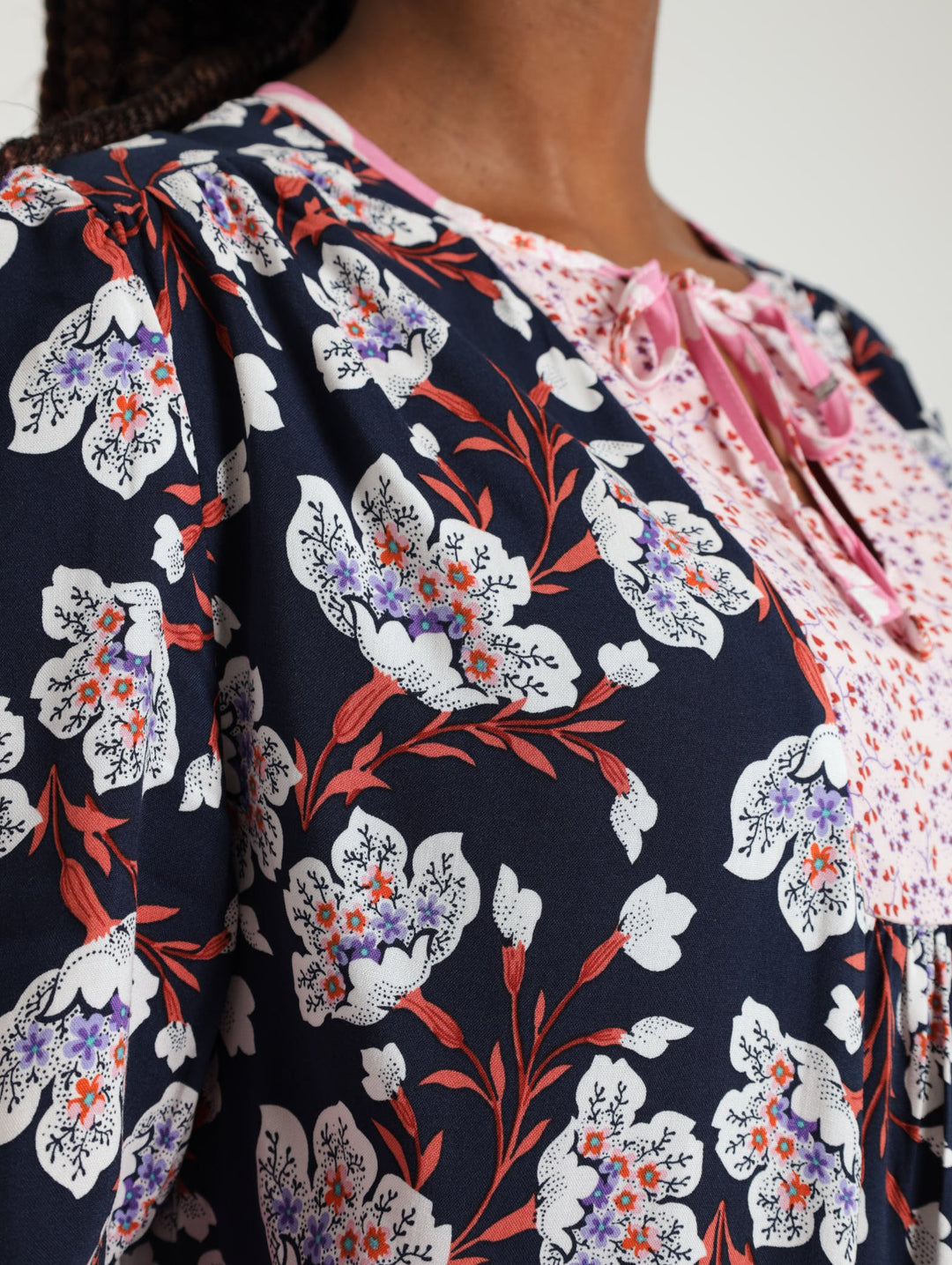 Long Sleeve Patchwork Boho Maxi Dress