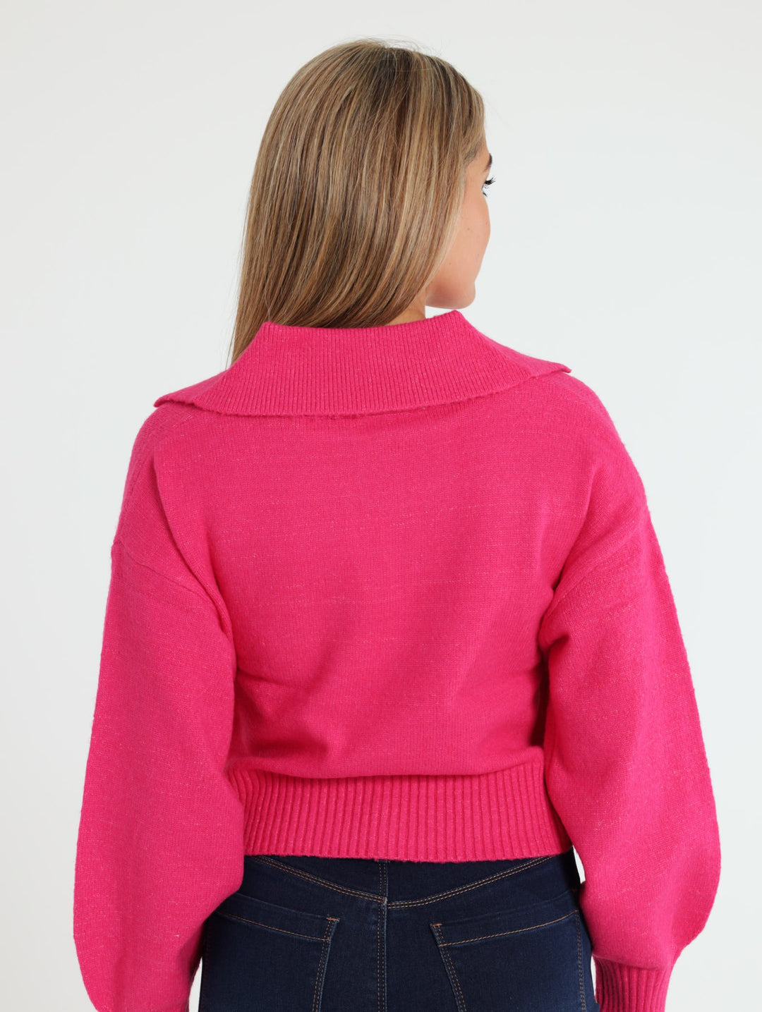 Pullover Collar Knitwear - Pink
