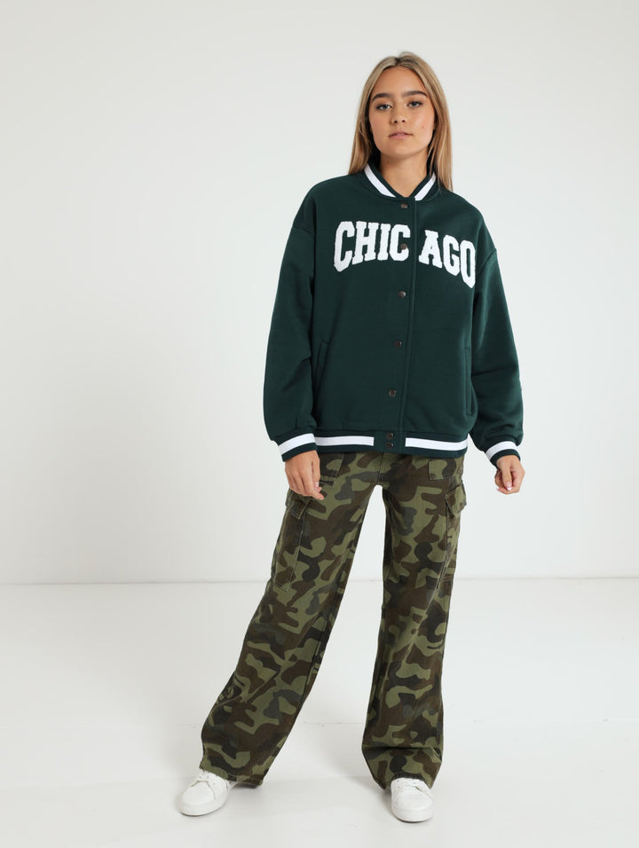 Chicago Baseball Jacket - Bottle