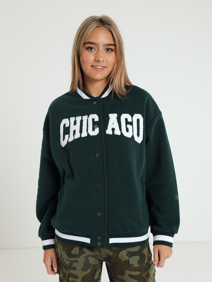 Chicago Baseball Jacket - Bottle