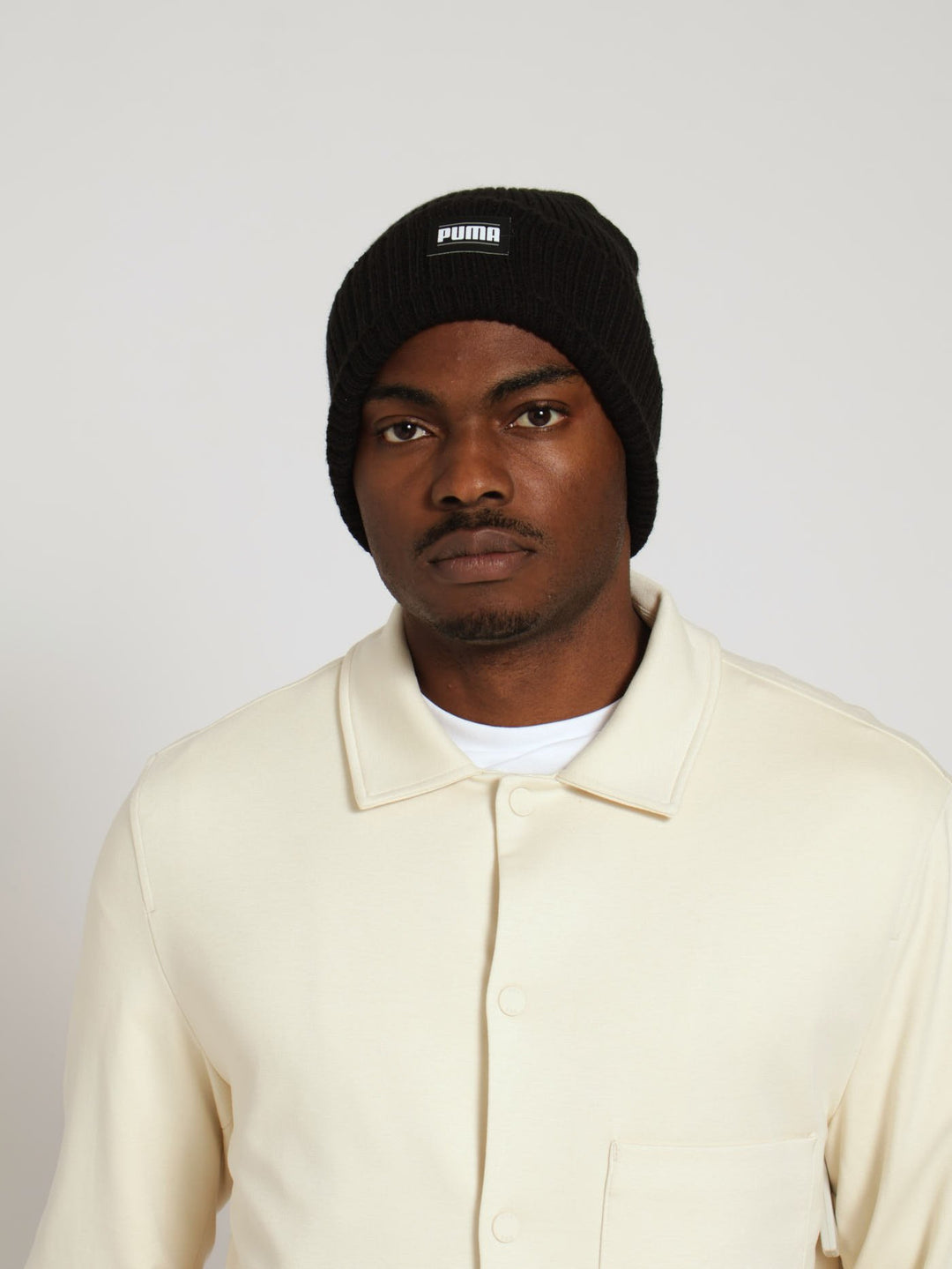 Ribbed Classic Cuff Beanie - Black