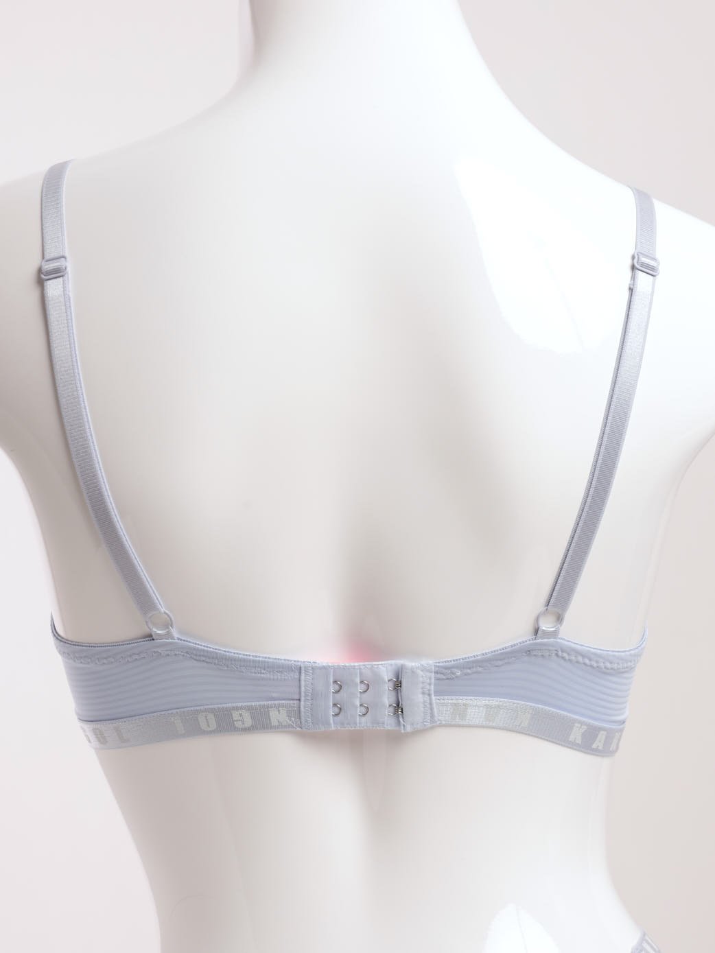 Ladies All Over Lace & Burn Out Microibre T-Shirt Plunge Bra - Two-tone