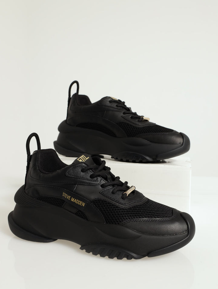 Belissimo Lace Up Sportie Sneaker - Black