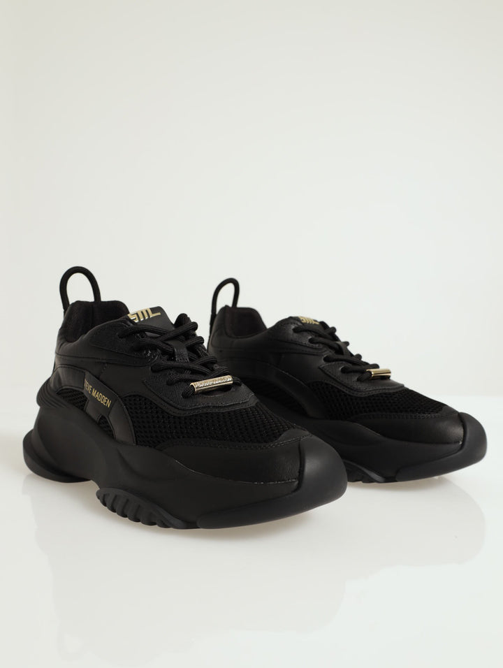 Belissimo Lace Up Sportie Sneaker - Black