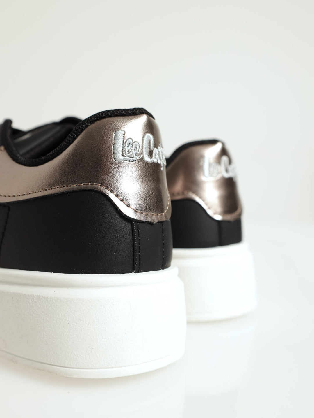 Bria Metalic Heel Counter Sneaker - Black