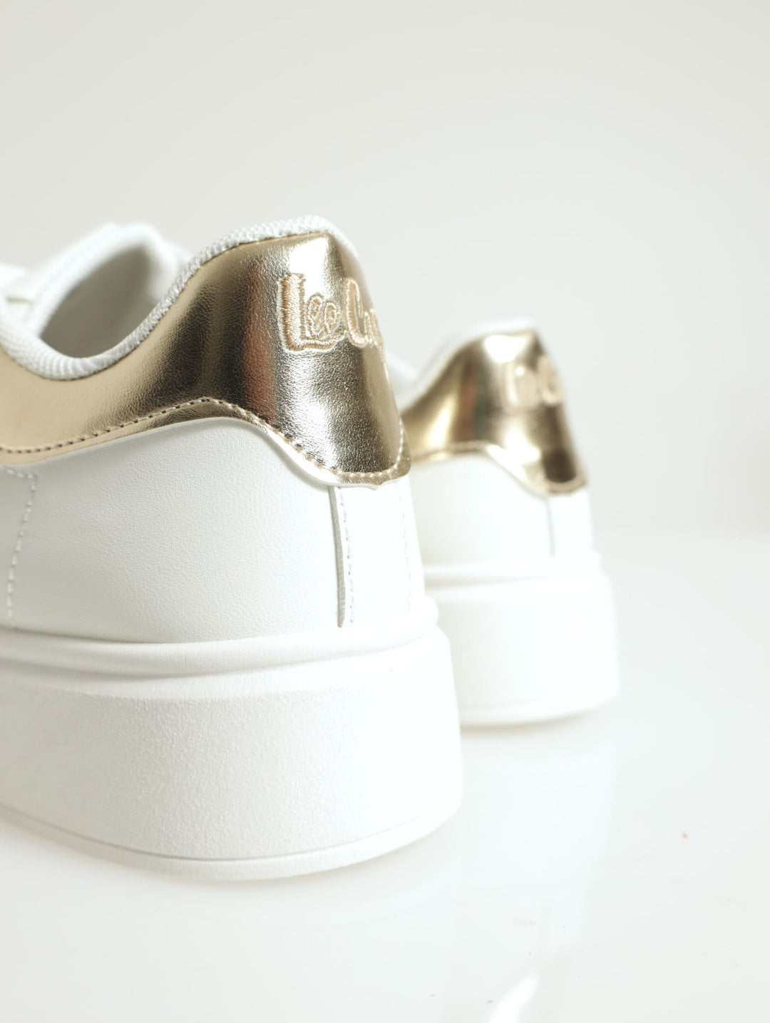 Bria Metalic Heel Counter Sneaker - White