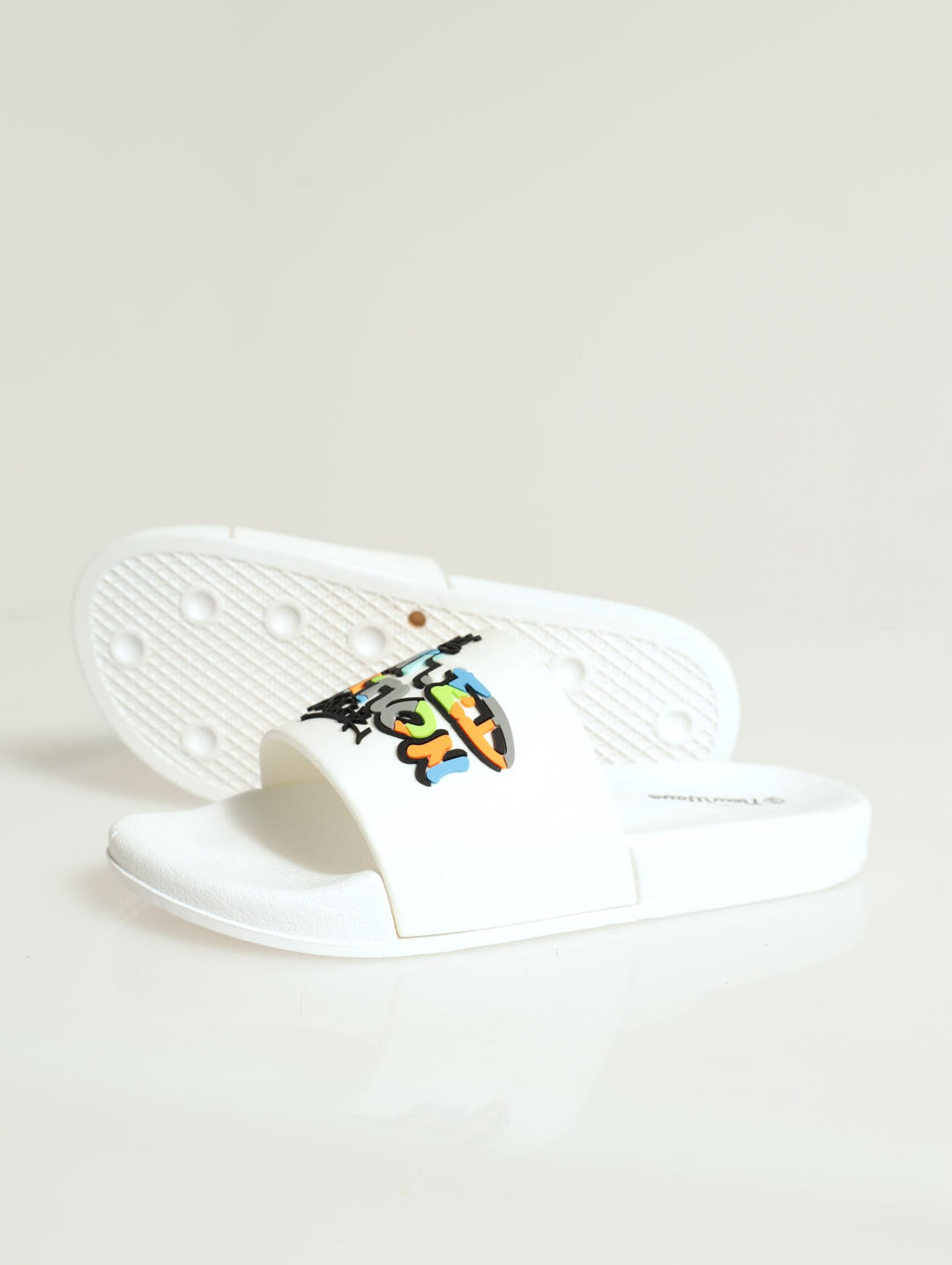 Boys Graffiti Pool Slide - White