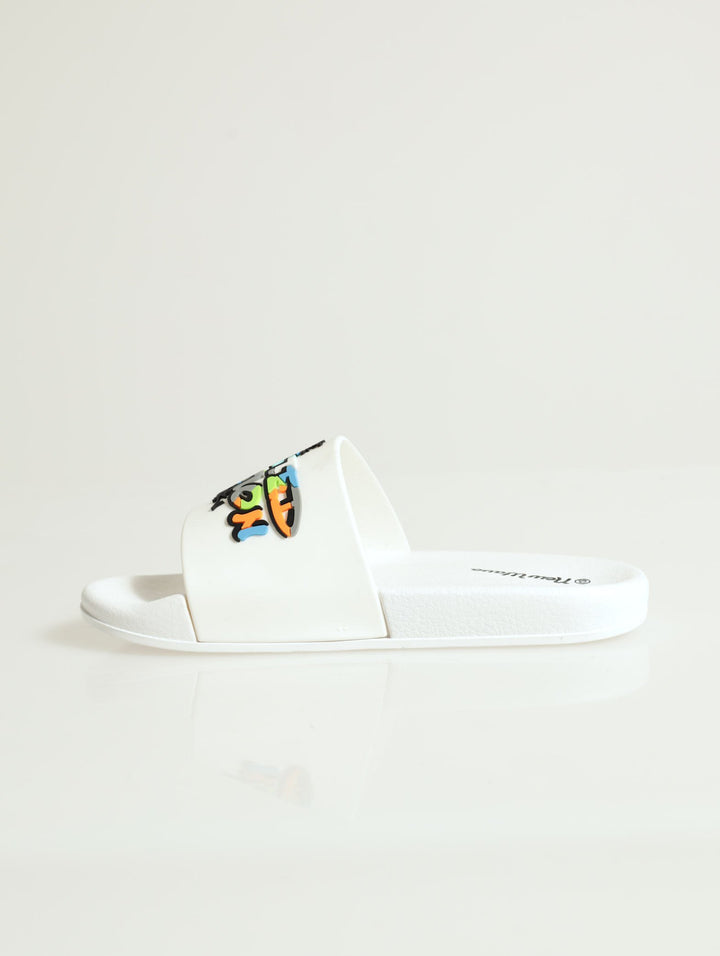 Boys Graffiti Pool Slide - White