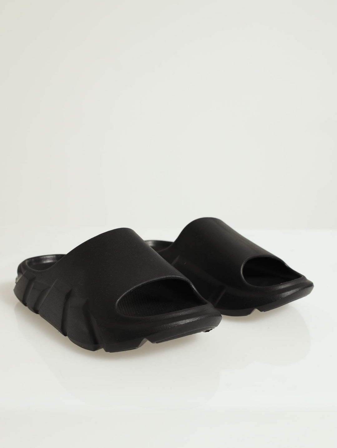 3D Chunky Fully Moulded Slide - Black