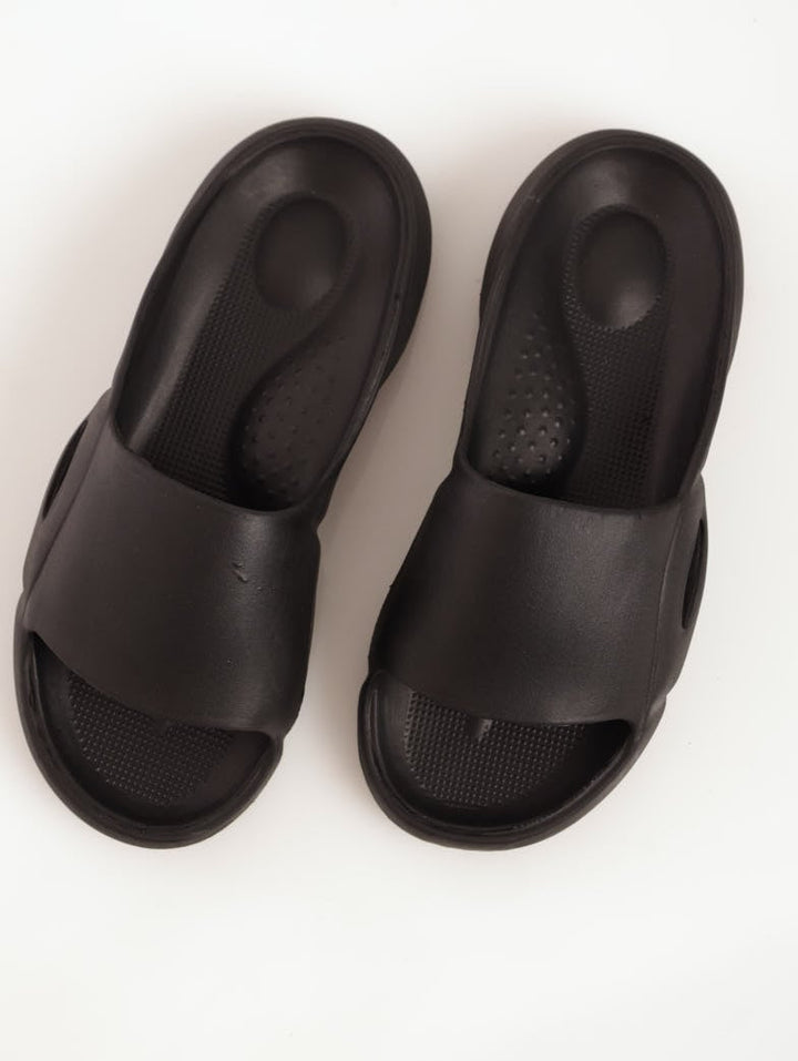 Men's Fully Moulded Slide Sandal - Black
