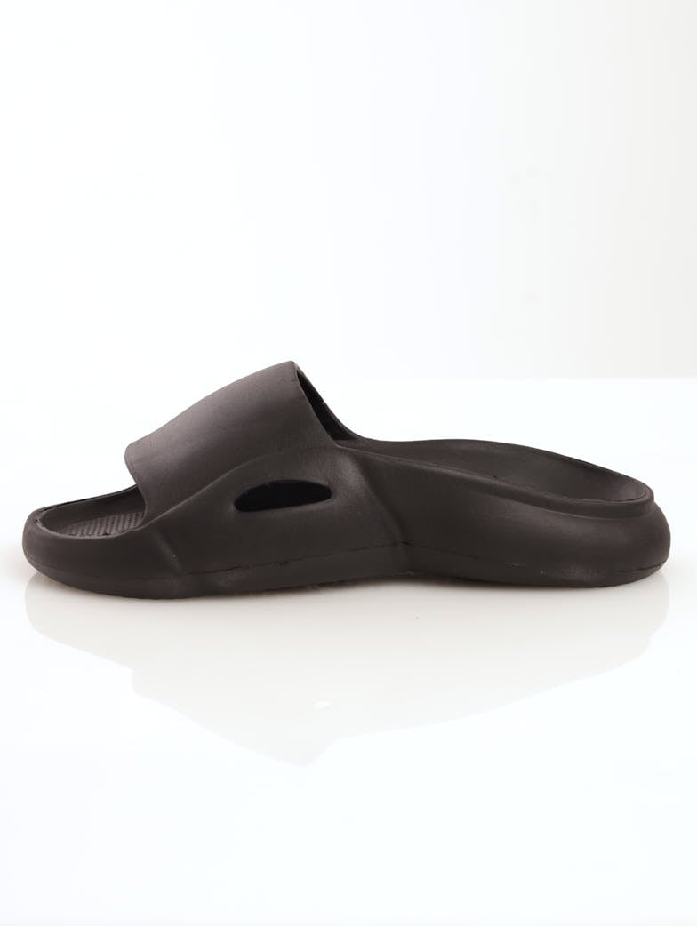 Men's Fully Moulded Slide Sandal - Black