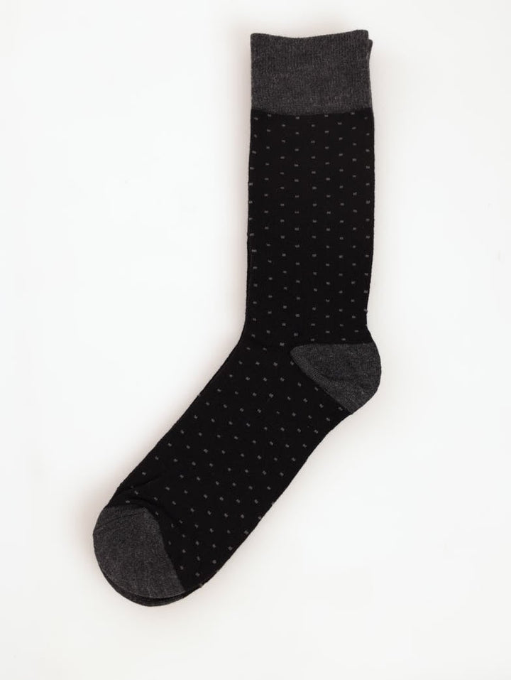 Men's Pin Dots Single Sock - Black/Grey