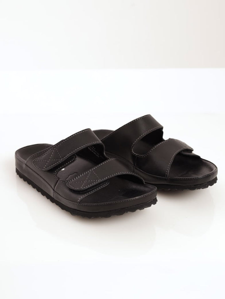 Men's Open-Toe Velcro Sandal - Black