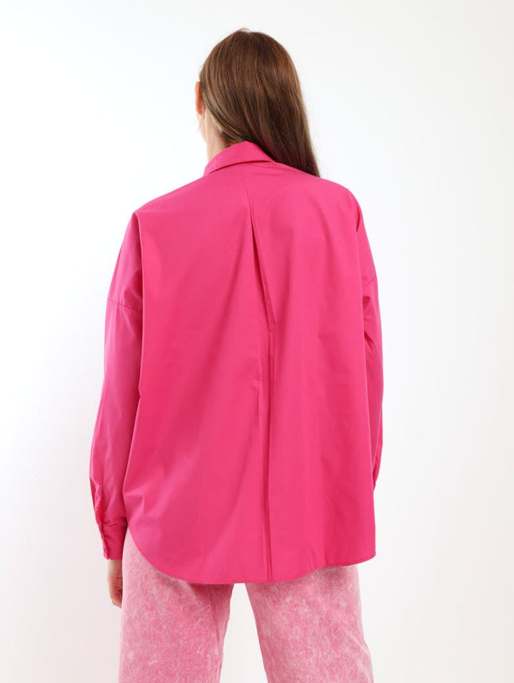 Ladies Oversized Shirt - Pink