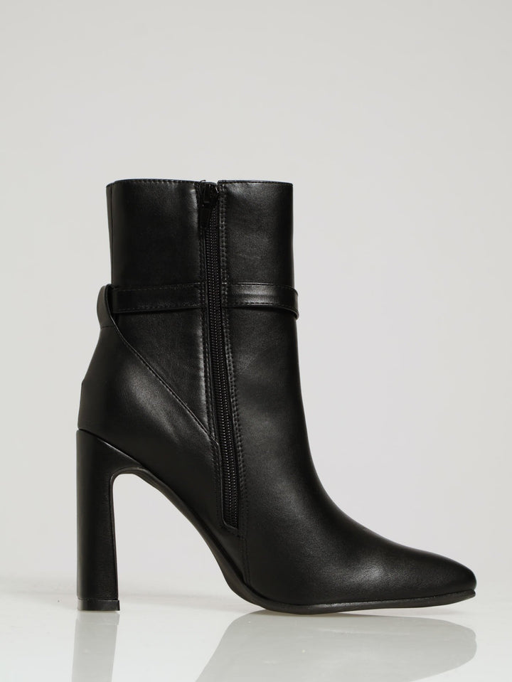 Cable Sock & Lock Trim Chelsea Boots - Black