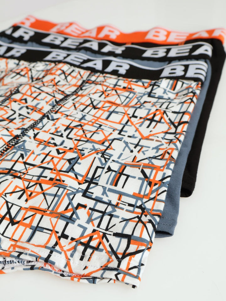 3 Pack Wireless Print Boxers - Orange