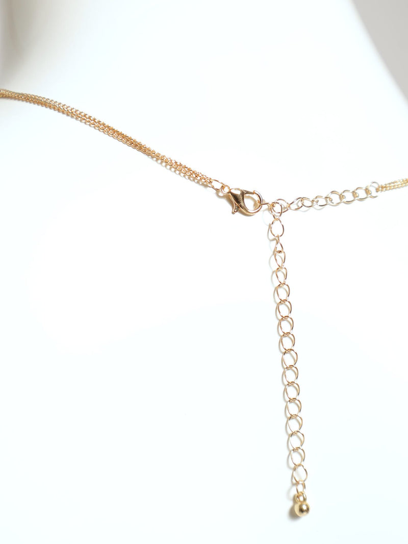 Layered Small Tear Drop Necklace - Gold