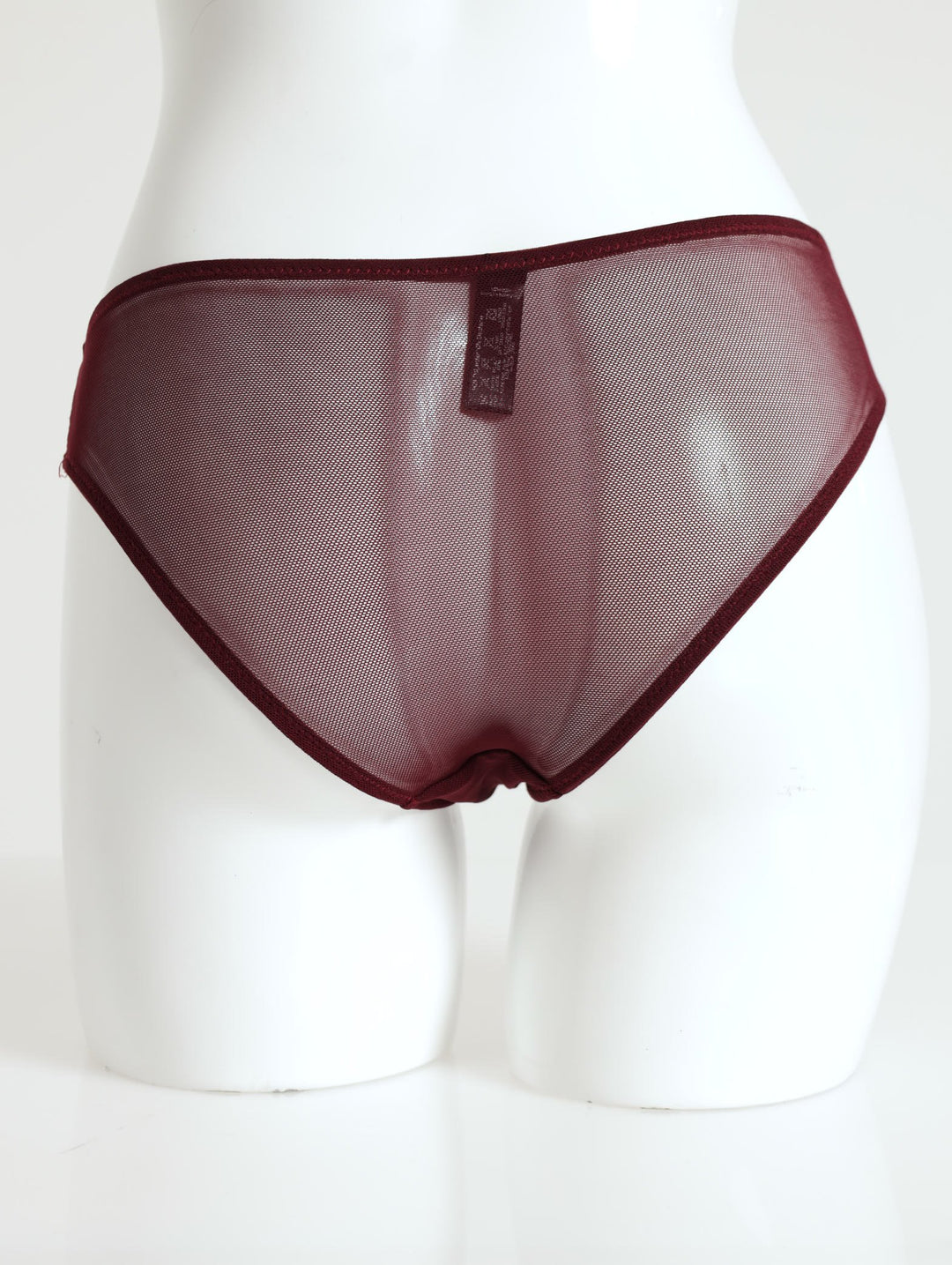 Single Embroidered Panty - Burgundy
