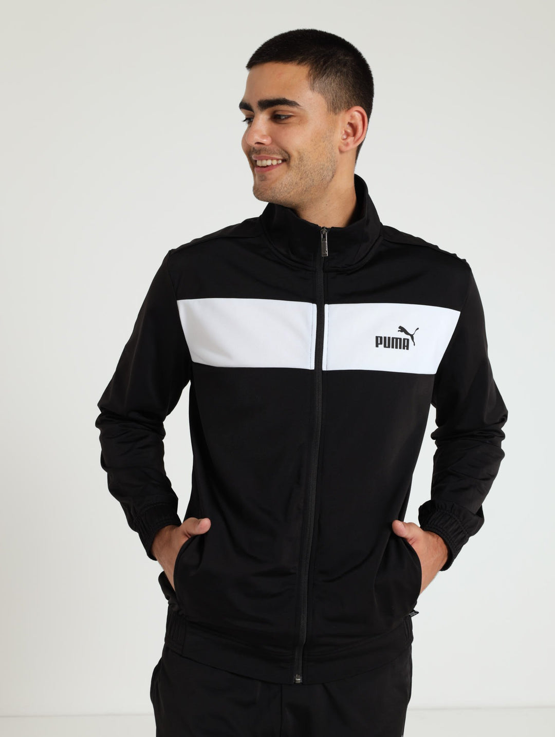 Poly Tracksuit Set - Black/White
