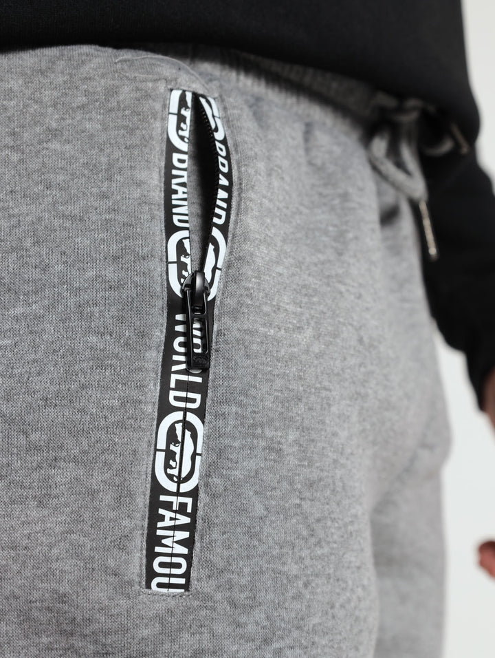 Cut And Sew Track Pants - Grey