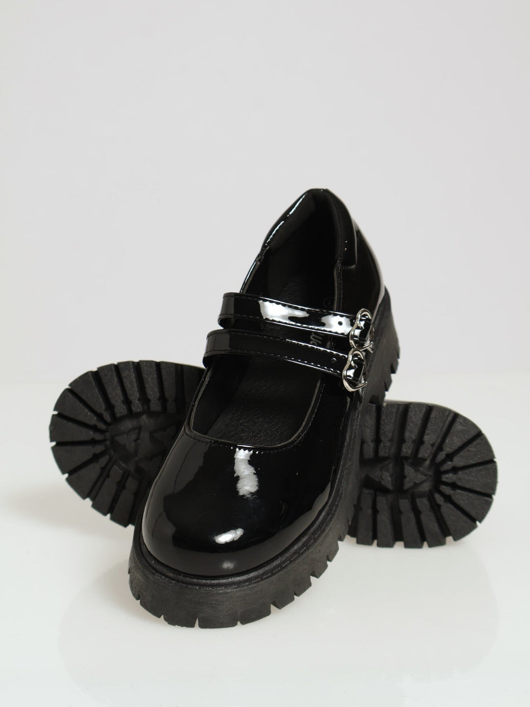 Girls Patent Chunky Maryjane - Black