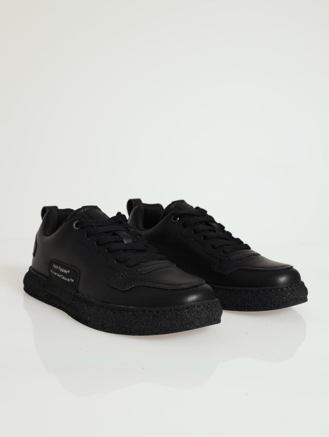 Lace-Up Sneaker With Gum Sole - Black/White