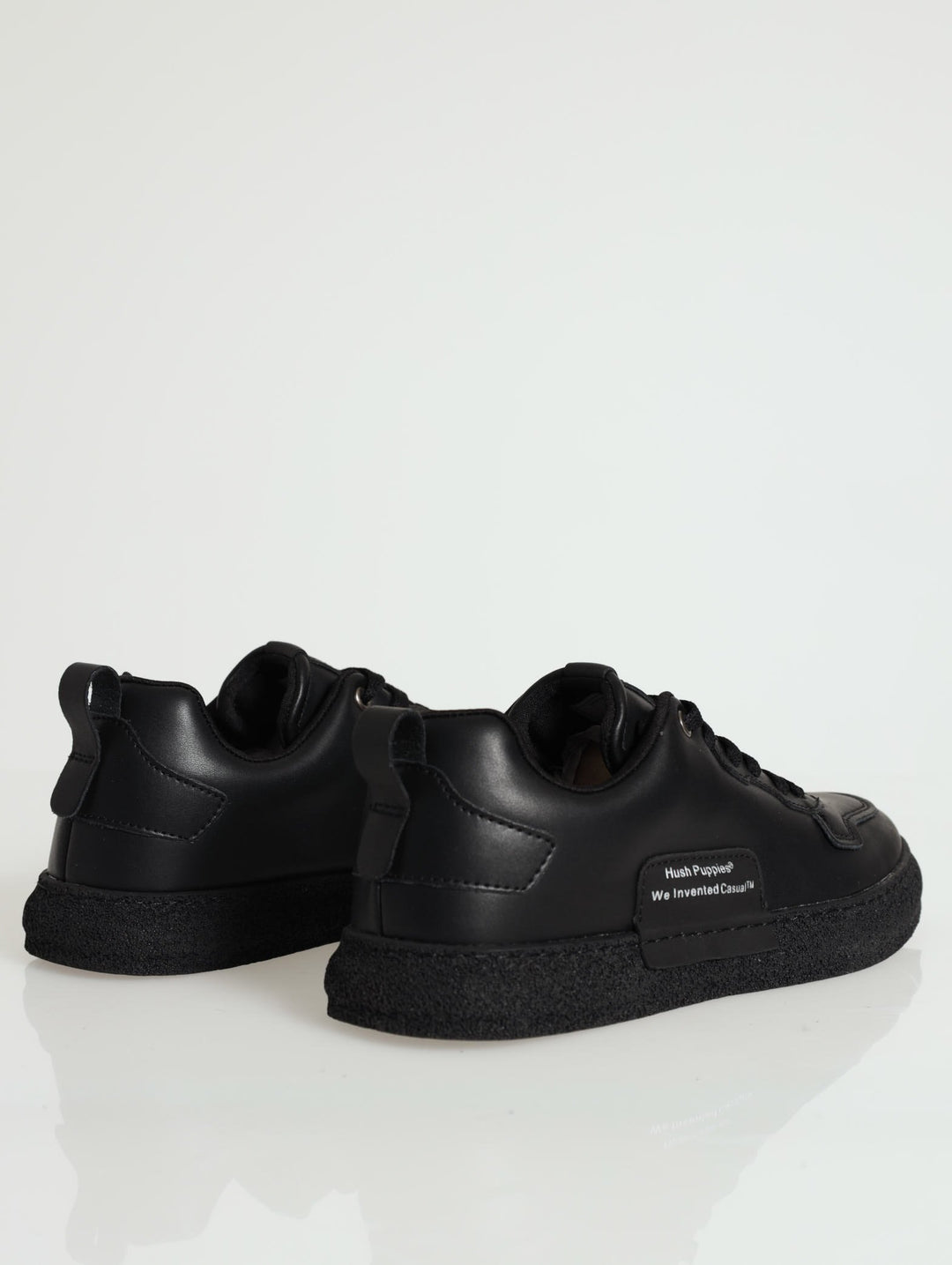 Lace-Up Sneaker With Gum Sole - Black/White